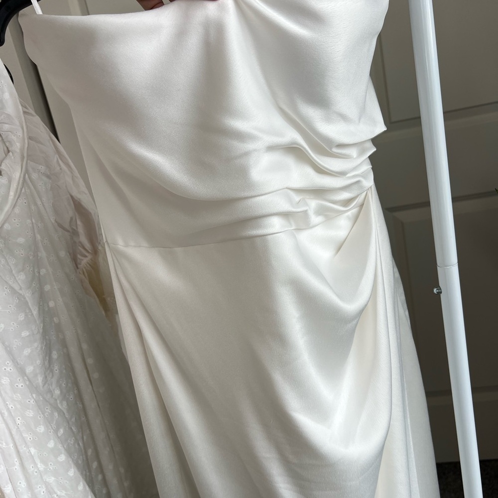 Jenny Yoo “Perla” Dress Neck Scarf Strapless for Bridal Shower, Rehearsal Dinner - Picture 7 of 16